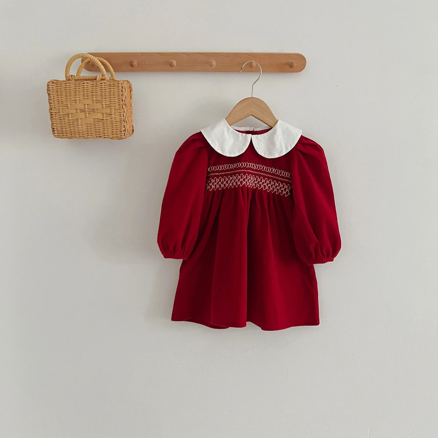 Long Sleeve Sweet Solid Color Christmas Outfit