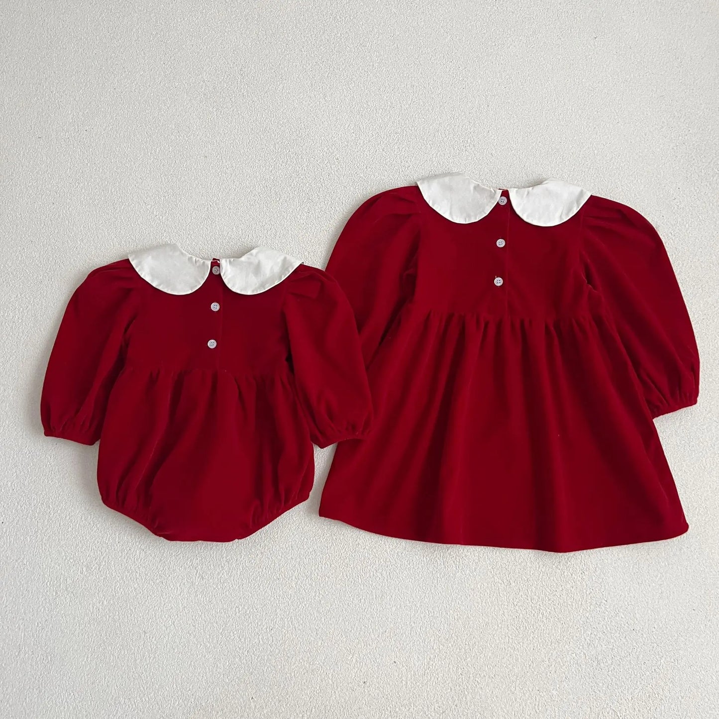 Long Sleeve Sweet Solid Color Christmas Outfit