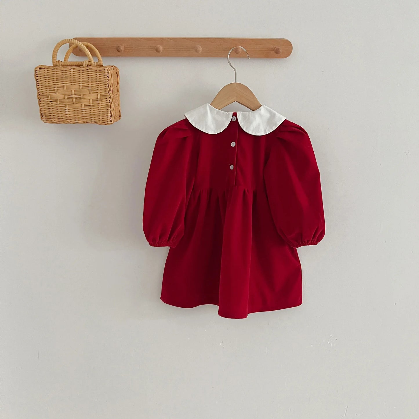 Long Sleeve Sweet Solid Color Christmas Outfit