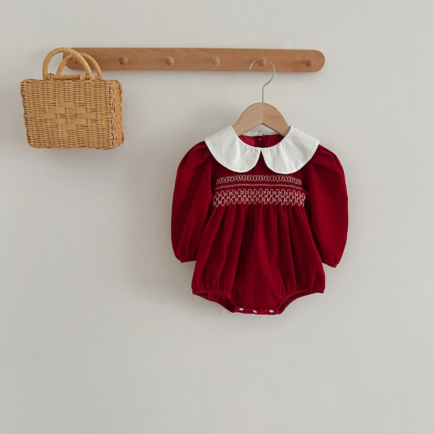Long Sleeve Sweet Solid Color Christmas Outfit