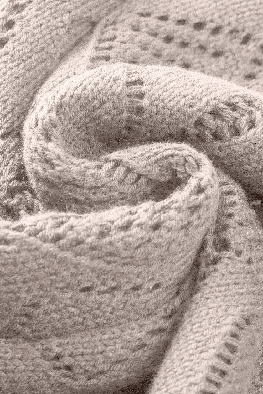 Cardigan en maille ajourée noir