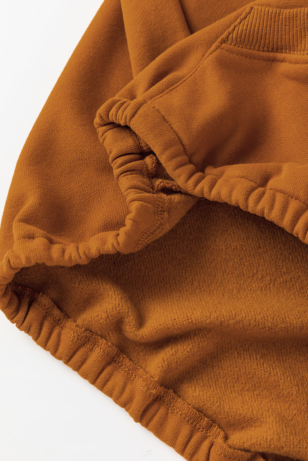 Yellow Ribbed Trim Kangaroo Pocket Zipped Hoodie