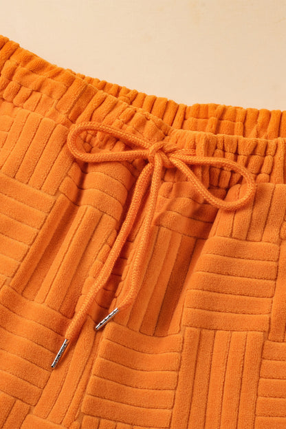 Ensemble débardeur texturé orange et pantalon large