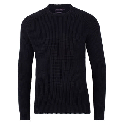 Mens Cotton Fisherman Rib Knit Jumper