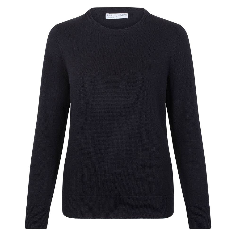 Womens 100% Cotton Crew Neck Jumper