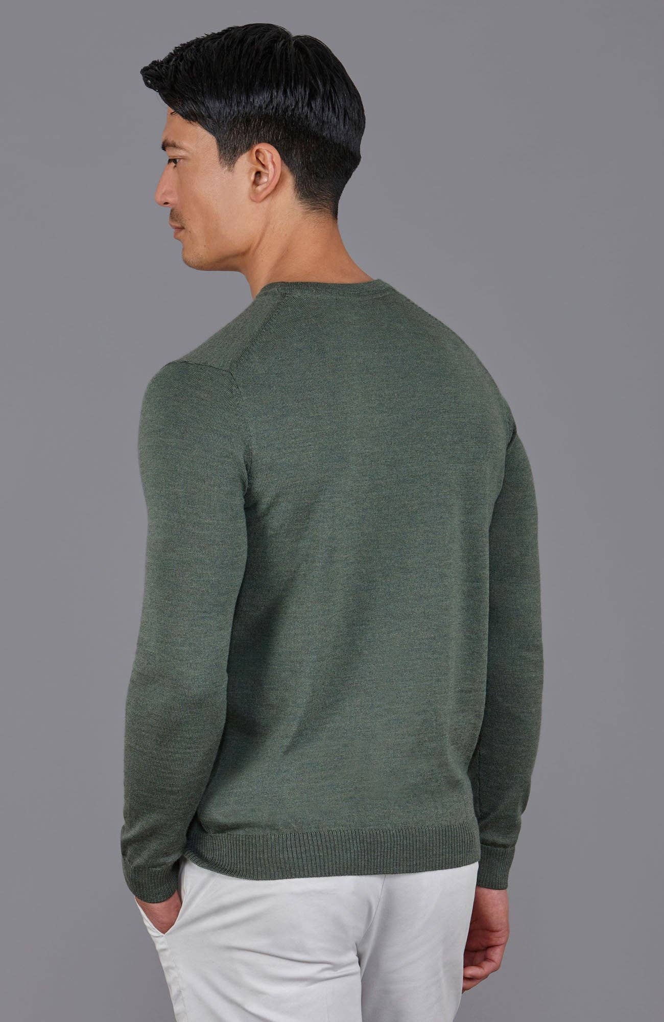 Mens Extra Fine Merino Wool Crew Neck Jumper