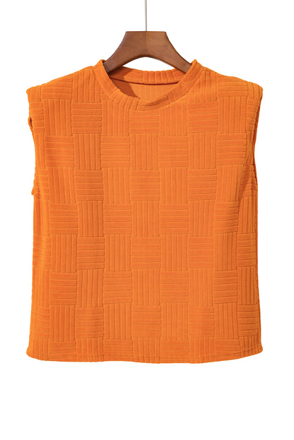 Ensemble débardeur texturé orange et pantalon large