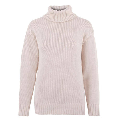 Womens Pure Cotton Heavyweight Submariner Roll Neck Jumper