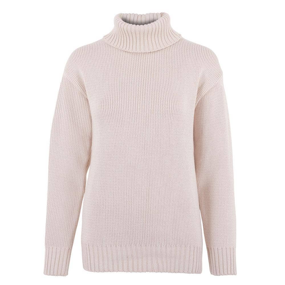 Womens Pure Cotton Heavyweight Submariner Roll Neck Jumper