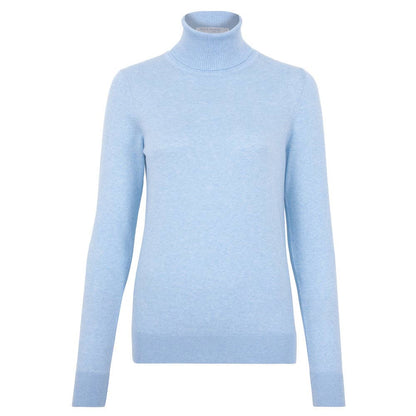 Womens Ultra-Fine Cotton Roll Neck Long Sleeve Jumper