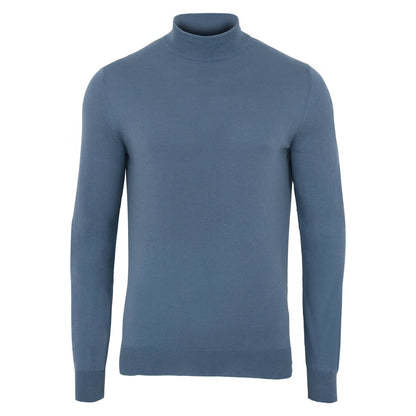 Mens Ultra Fine Cotton Mock Turtle Neck Jumper