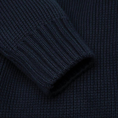 Mens 100% Cotton Submariner Roll Neck Jumper