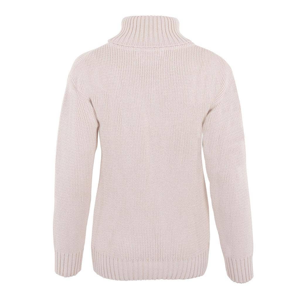 Womens Pure Cotton Heavyweight Submariner Roll Neck Jumper