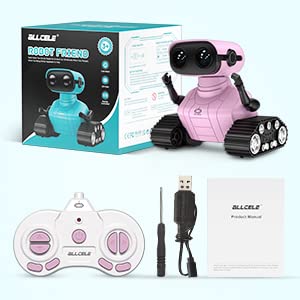 ALLCELE Robot Toys, Rechargeable Kids RC Robots for Girls & Boys