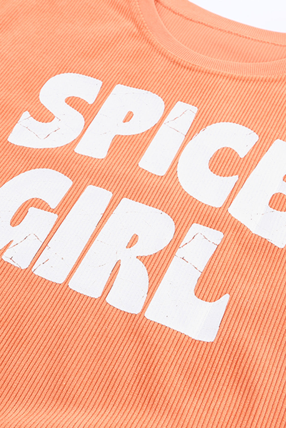 Moletom gráfico SPICY GIRL com fio laranja