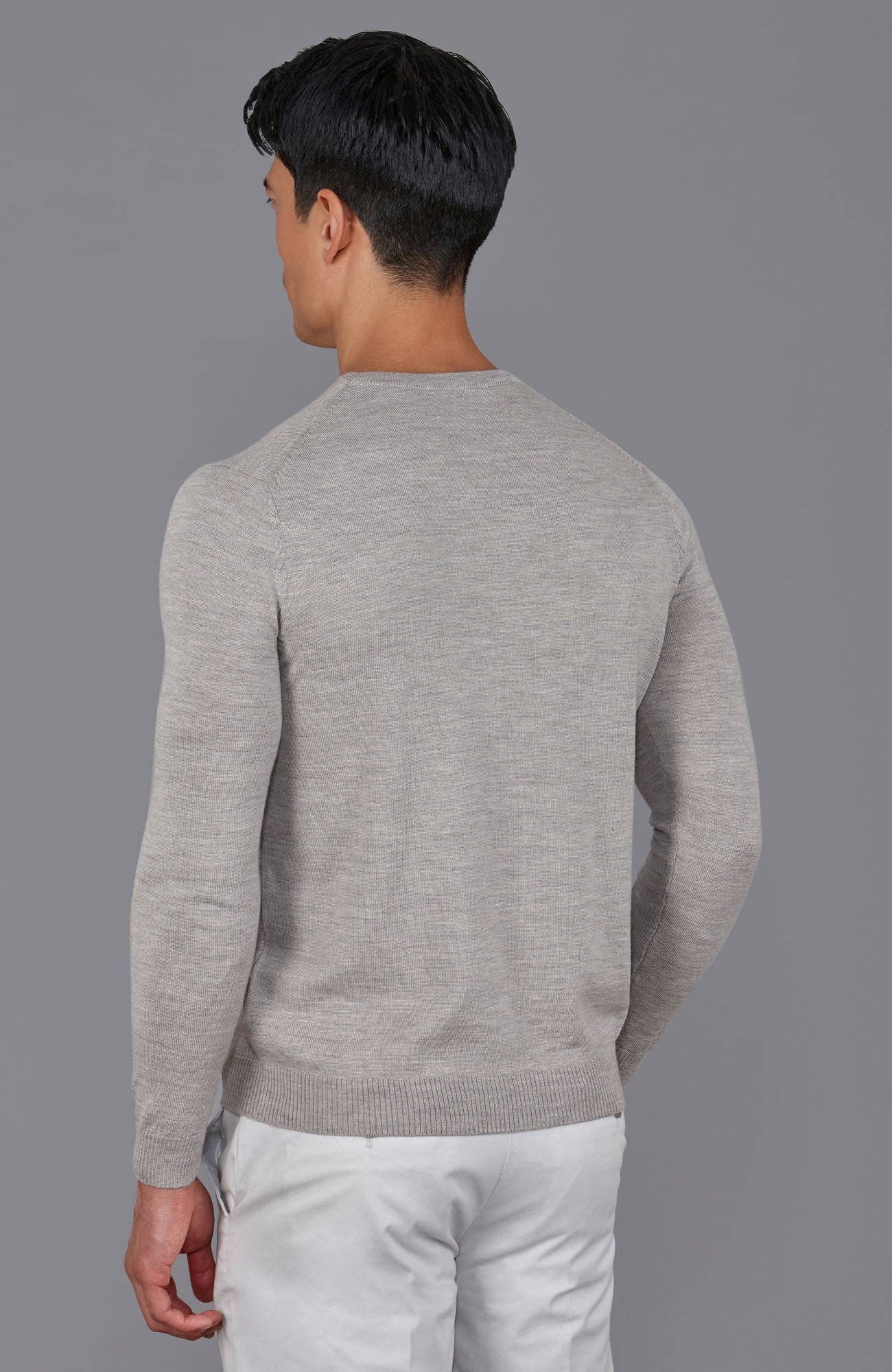 Mens Extra Fine Merino Wool Crew Neck Jumper