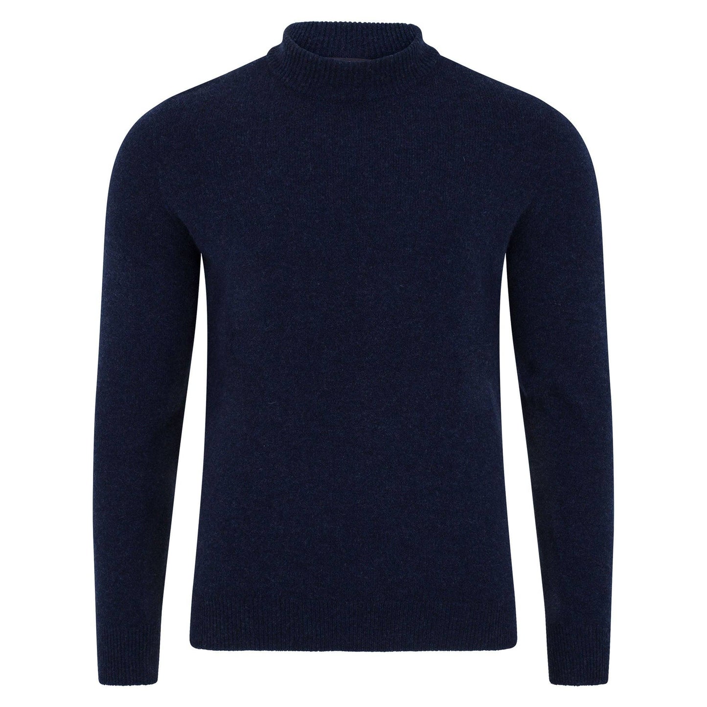 Mens Lambswool Narrow Mock Turtle Neck Jumper