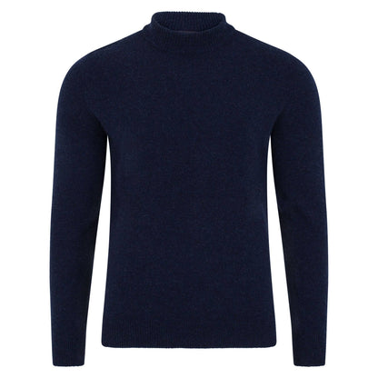 Mens Lambswool Narrow Mock Turtle Neck Jumper