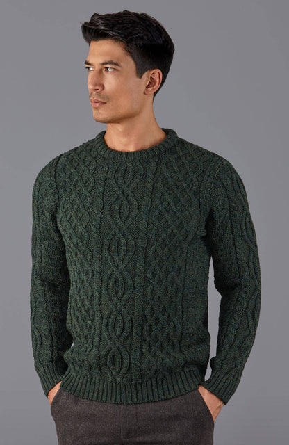 Mens Jarvis 100% British Wool Aran Cable Sweater