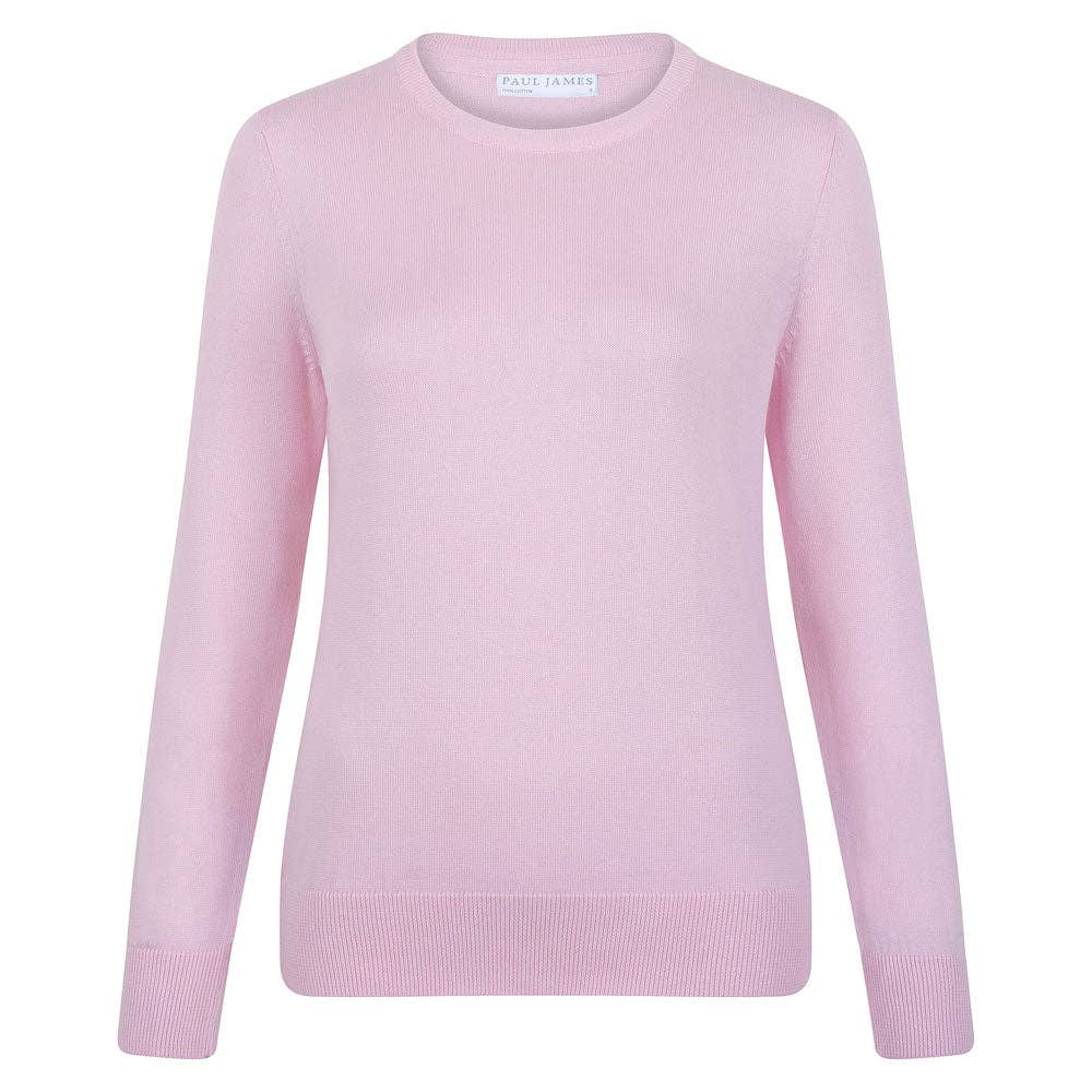 Womens 100% Cotton Crew Neck Jumper