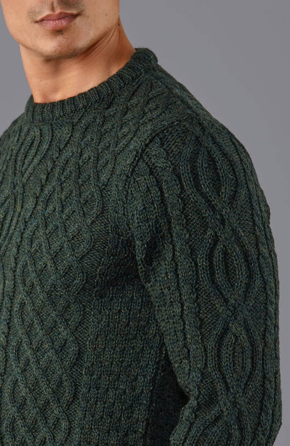 Mens Jarvis 100% British Wool Aran Cable Sweater