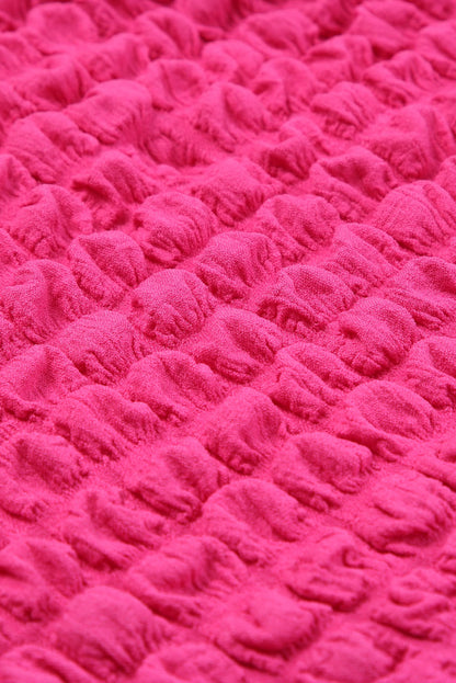 Sweat à capuche gaufré texturé Rose Bubble