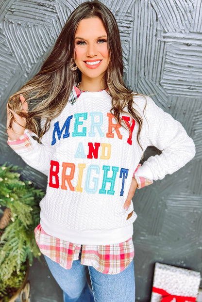 Blackish Green Merry And Bright Cable Knit Pullover Sweatshirt