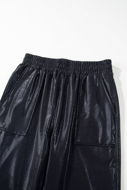 Pantalon de jogging noir avec poches et taille élastique