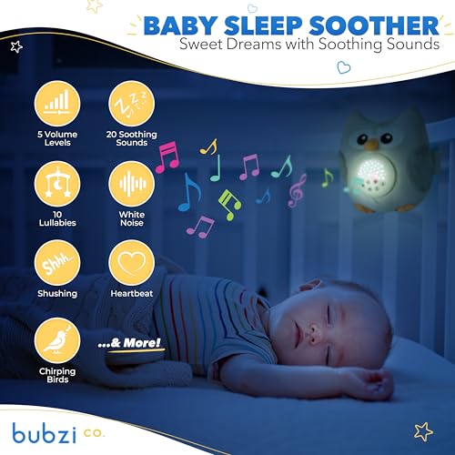 Baby Soother Cry Activated Sensor Toys Owl White Noise Sound Machine