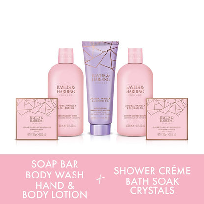 Baylis & Harding Jojoba, Vanilla & Almond Oil Ultimate Bathing Large Gift Set (Pack of 1) - Vegan Friendly