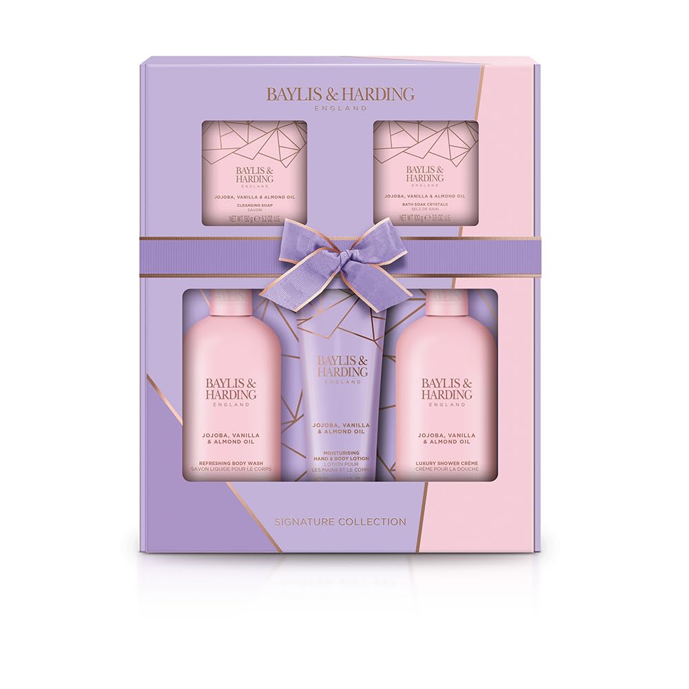 Baylis & Harding Jojoba, Vanilla & Almond Oil Ultimate Bathing Large Gift Set (Pack of 1) - Vegan Friendly