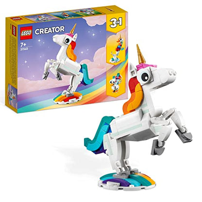 LEGO Creator 3 in 1 Magical Unicorn Toy to Seahorse to Peacock