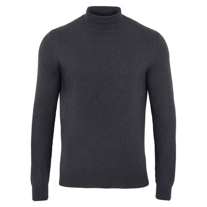 Mens Ultra Fine Cotton Mock Turtle Neck Jumper