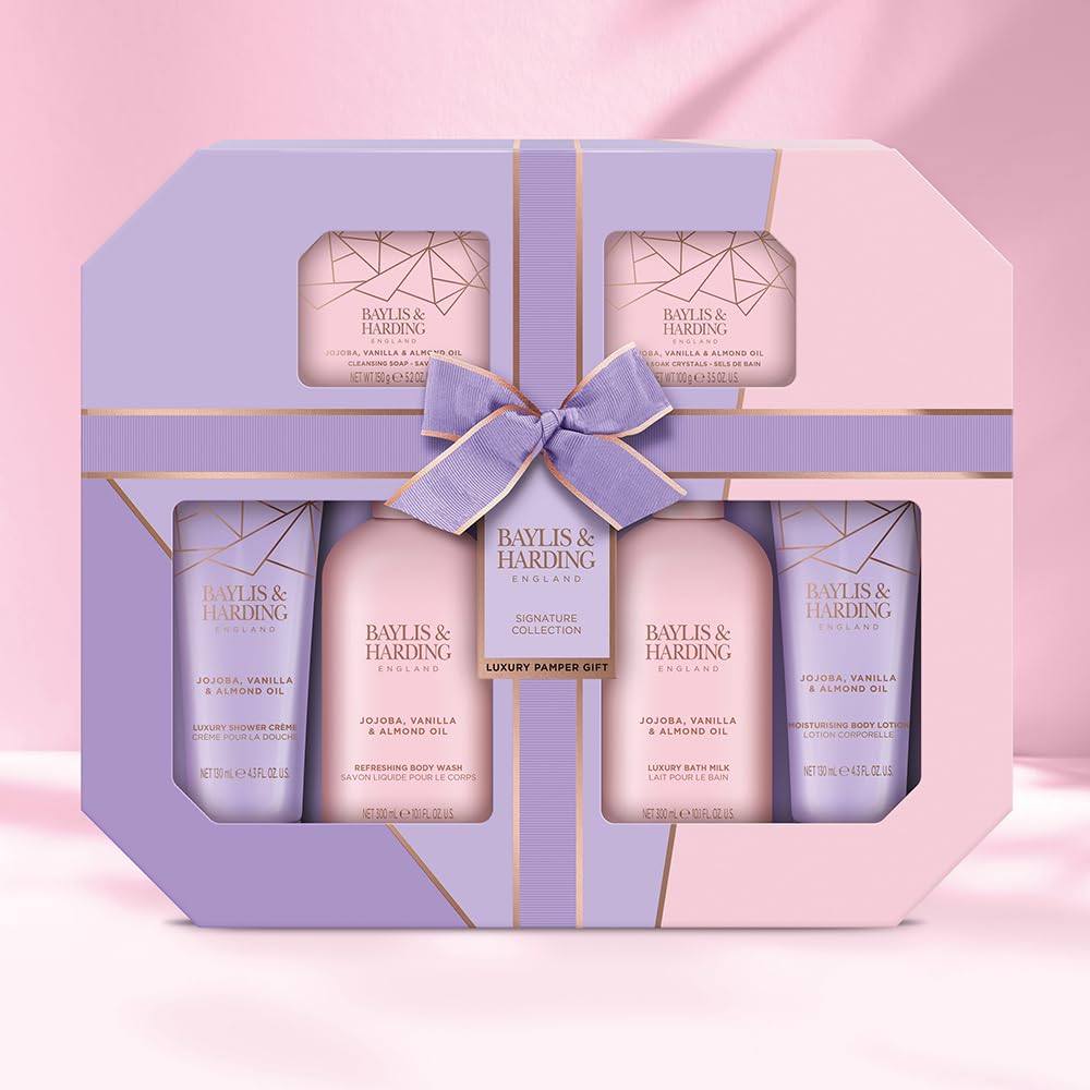 Baylis & Harding Jojoba, Vanilla & Almond Oil Ultimate Bathing Large Gift Set (Pack of 1) - Vegan Friendly