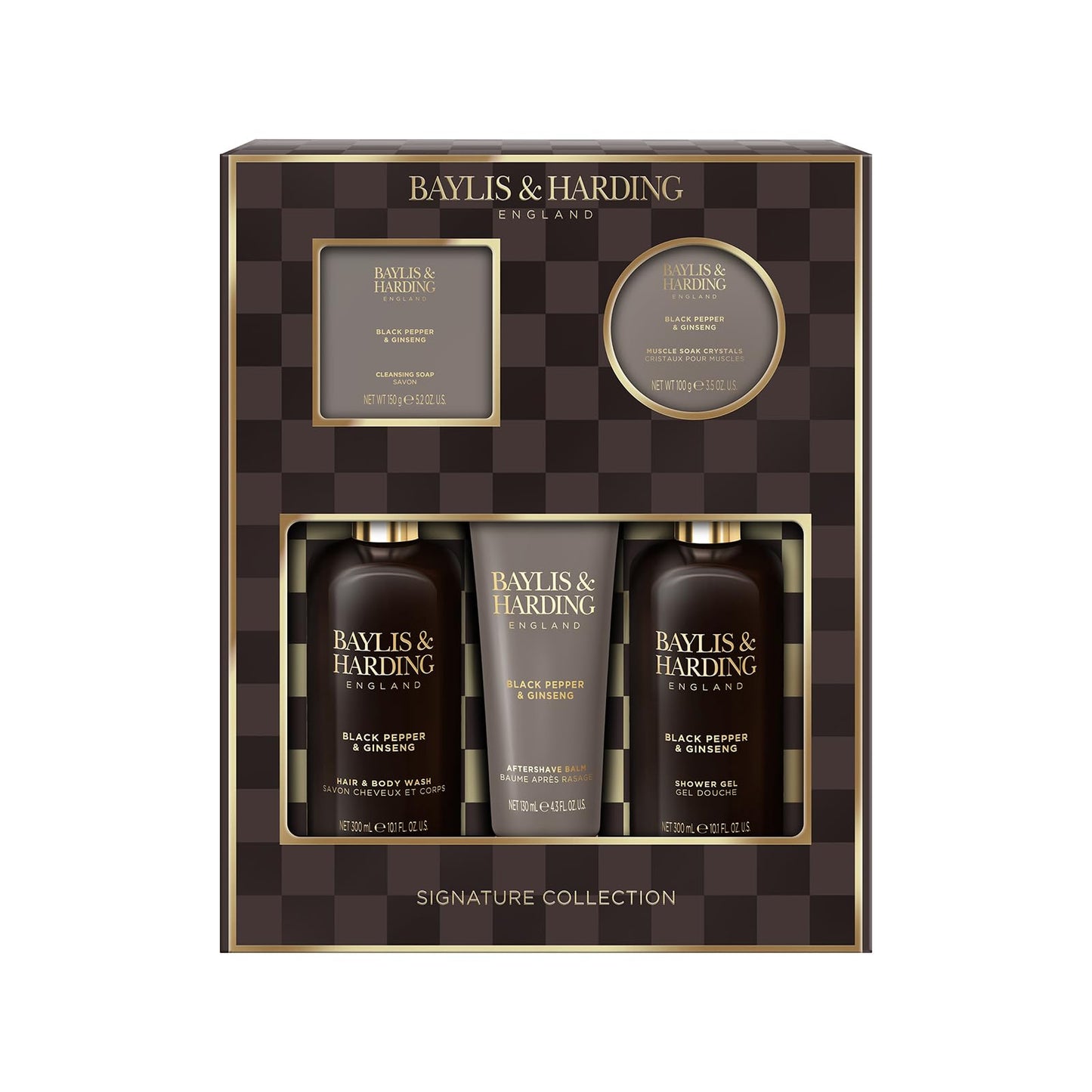 Baylis & Harding Black Pepper & Ginseng Men's Luxury Wash  Gift Set - Vegan Friendly (Pack of 1)