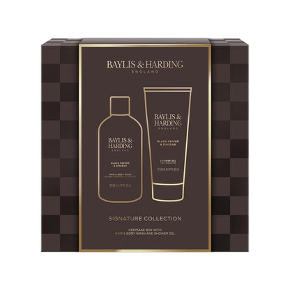 Baylis & Harding Black Pepper & Ginseng Men's Luxury Wash  Gift Set - Vegan Friendly (Pack of 1)