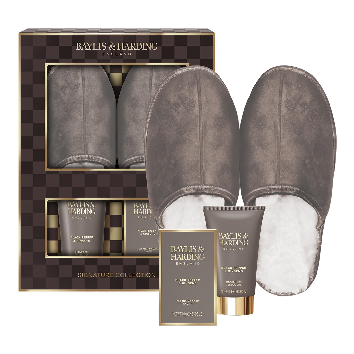 Baylis & Harding Black Pepper & Ginseng Men's Luxury Wash  Gift Set - Vegan Friendly (Pack of 1)