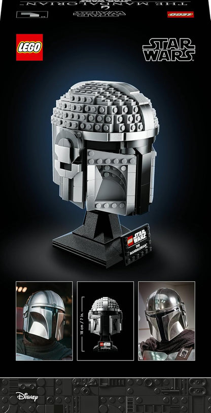 LEGO Star Wars The Mandalorian Helmet Model Building Kit, Collectible Display Set for Adults