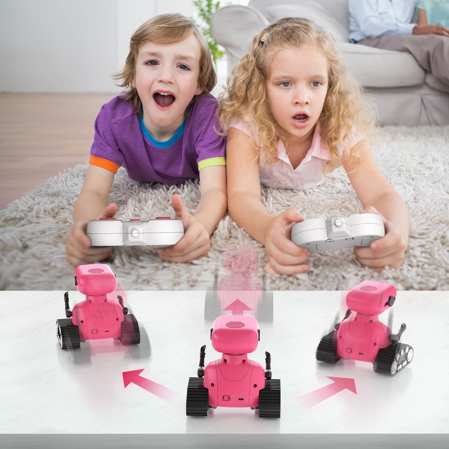 ALLCELE Robot Toys, Rechargeable Kids RC Robots for Girls & Boys