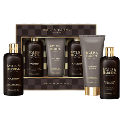 Baylis & Harding Black Pepper & Ginseng Men's Luxury Wash  Gift Set - Vegan Friendly (Pack of 1)