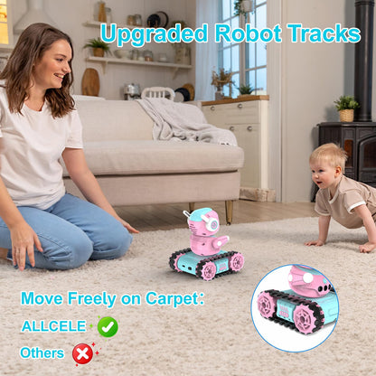 ALLCELE Robot Toys, Rechargeable Kids RC Robots for Girls & Boys