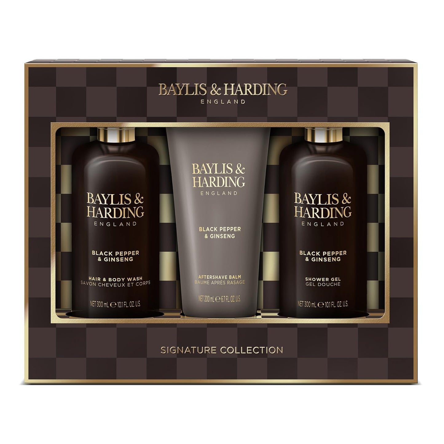 Baylis & Harding Black Pepper & Ginseng Men's Luxury Wash  Gift Set - Vegan Friendly (Pack of 1)