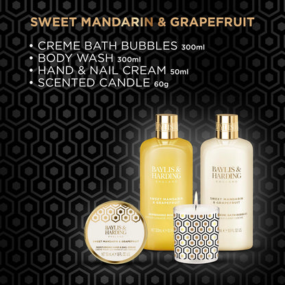 Baylis & Harding Sweet Mandarin & Grapefruit Ultimate Bathing Large Gift Set (Pack of 1) - Vegan Friendly