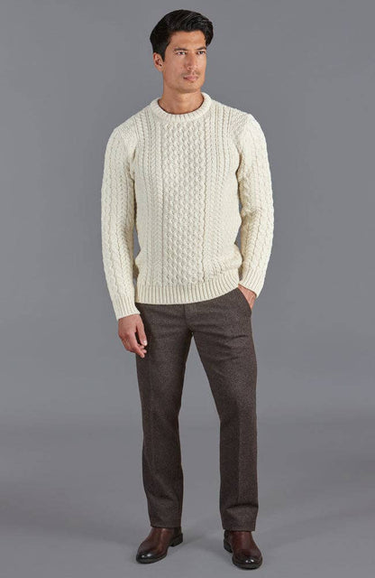 Mens Fisherman's British Wool Cable Jumper