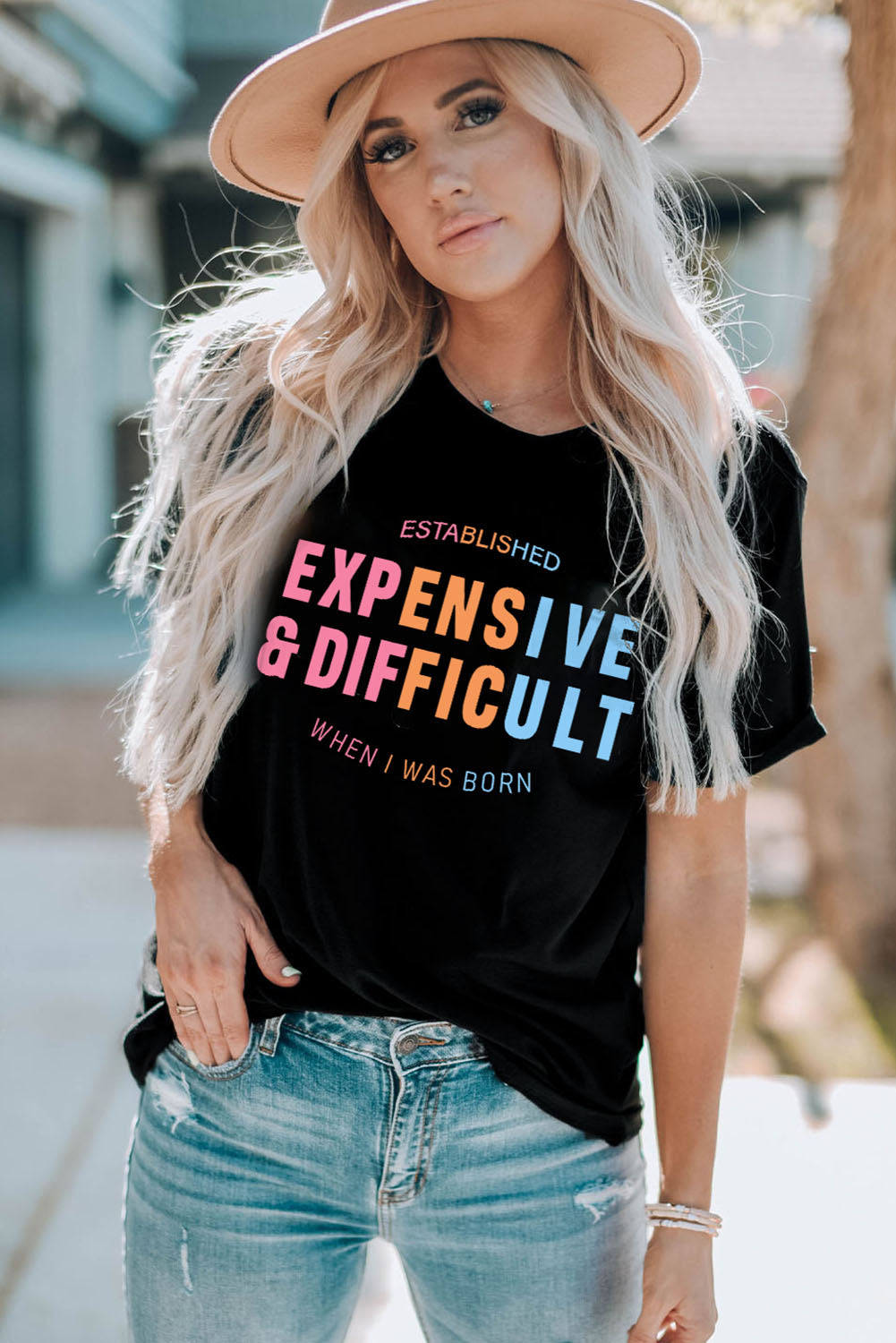 T-shirt graphique noir CHER ET DIFFICILE