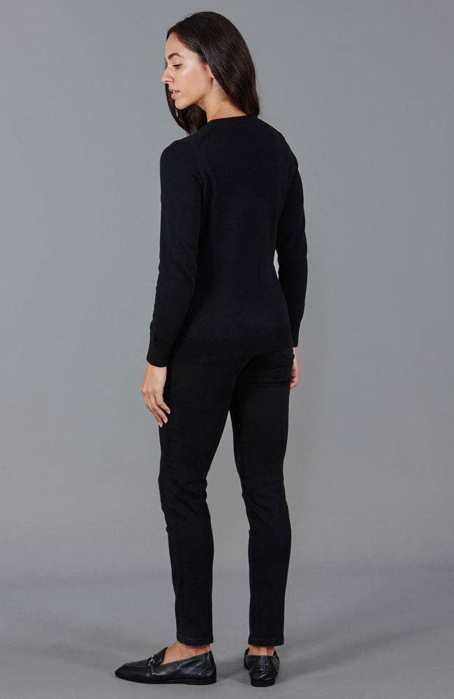 Womens 100% Cotton Crew Neck Jumper