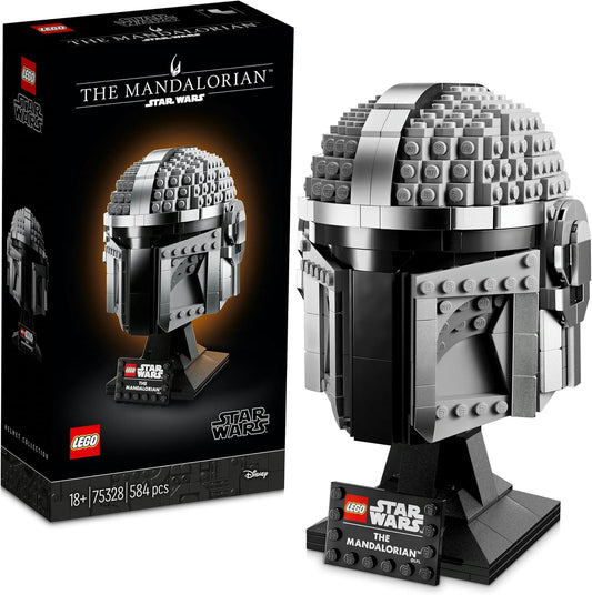 LEGO Star Wars The Mandalorian Helmet Model Building Kit, Collectible Display Set for Adults