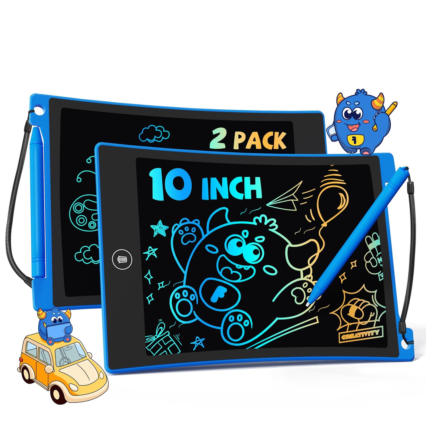 TEKFUN 2 Pack LCD Writing Tablet, Colorful Drawing Tablet for Kids