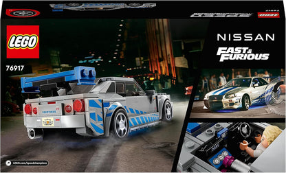 LEGO Speed Champions 2 Fast 2 Furious Nissan Skyline GT-R (R34) Set,