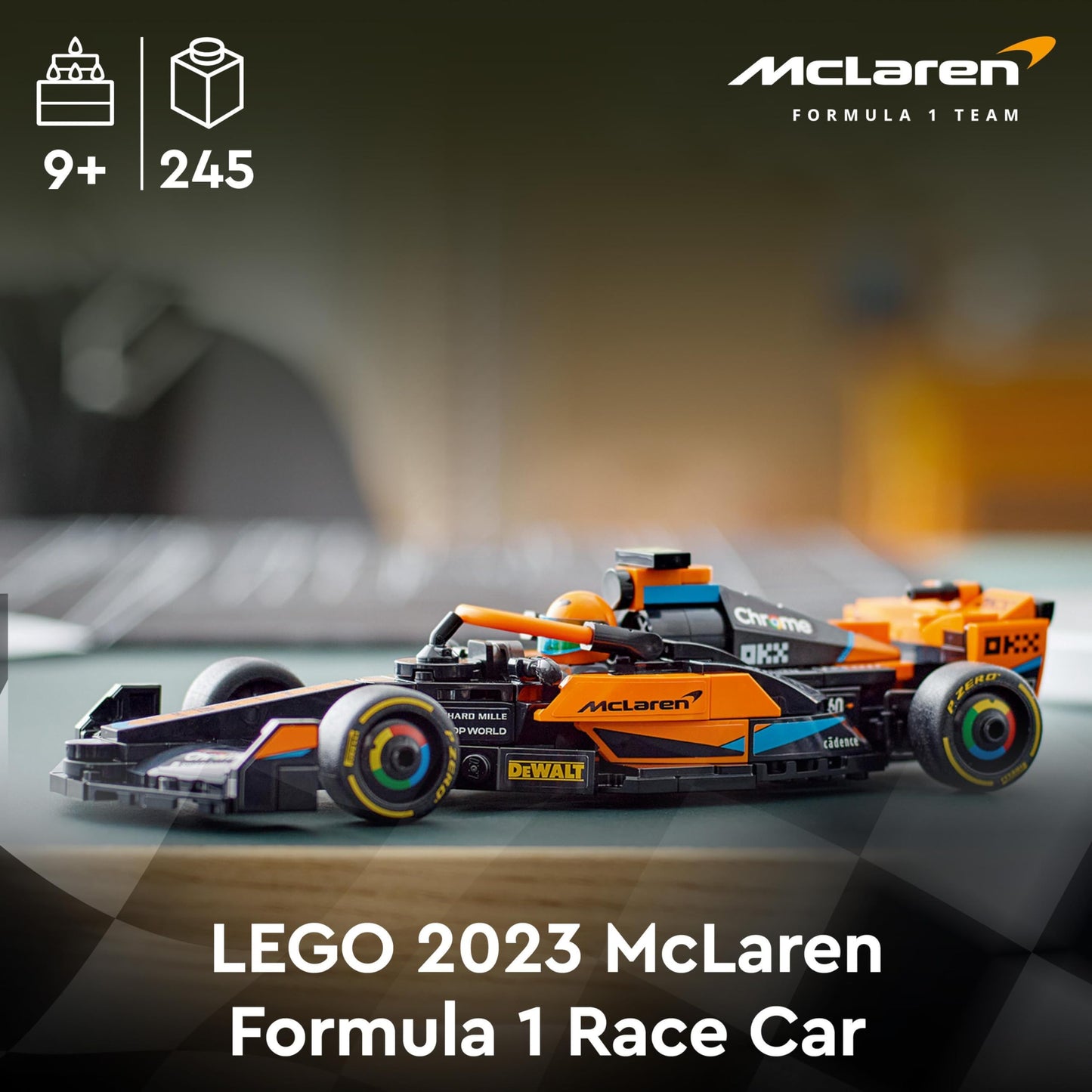 LEGO Speed Champions 2023 McLaren Formula 1 Race Car Toy for 9 Plus Year Old Kids